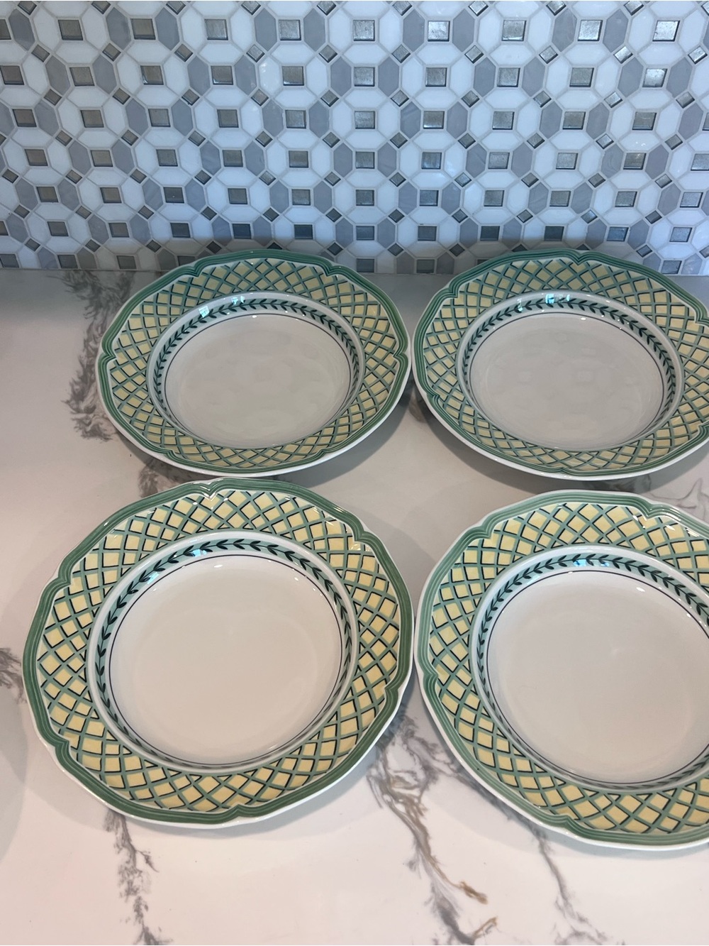4 Villeroy & Boch French Garden Orange Lunch Plates